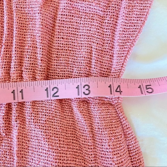 FINAL SALE!! FAYE California Vintage 80s Cowl-neck Linen Weave Fringe P/S - Picture 6 of 6